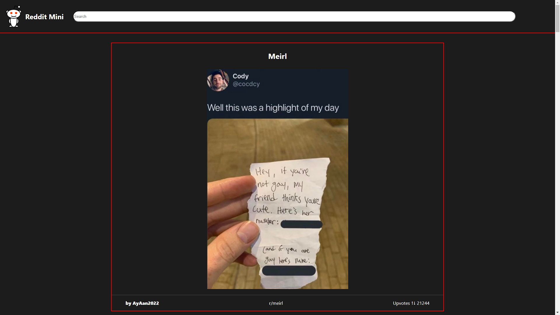 mini reddit project image